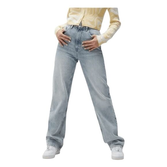 Pacsun '90s Boyfriend Jeans Light Blue Wash Stretch Denim 25 - Picture 1 of 7